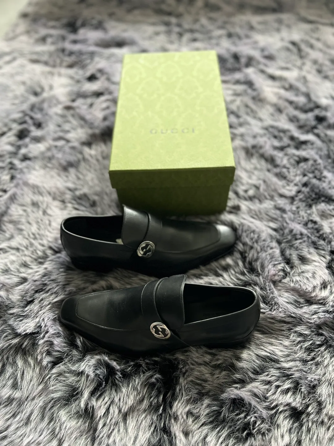 Gucci Black Leather Loafers with Box image indicator(3)
