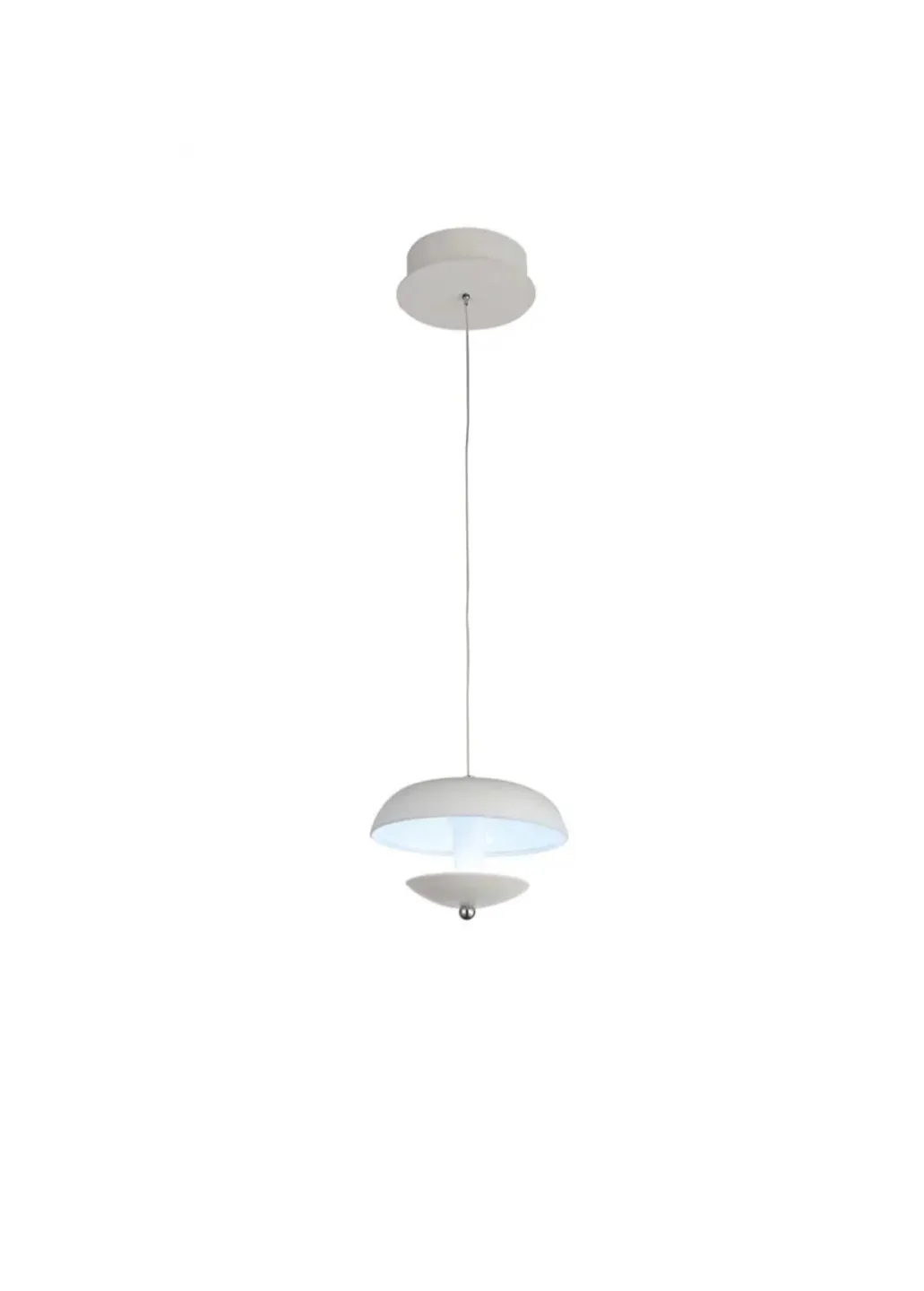 Modern White Pendant Light, 7" Diameter thumbnail