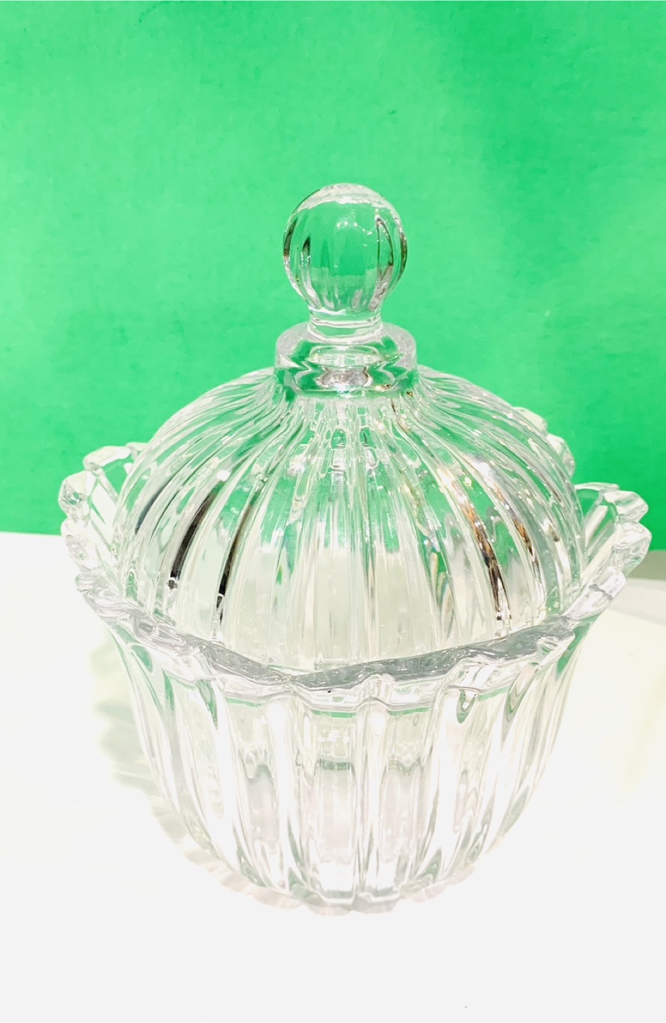 SOGA "Alexandria" Vintage Clear Crystal Candy Jar/Dish
