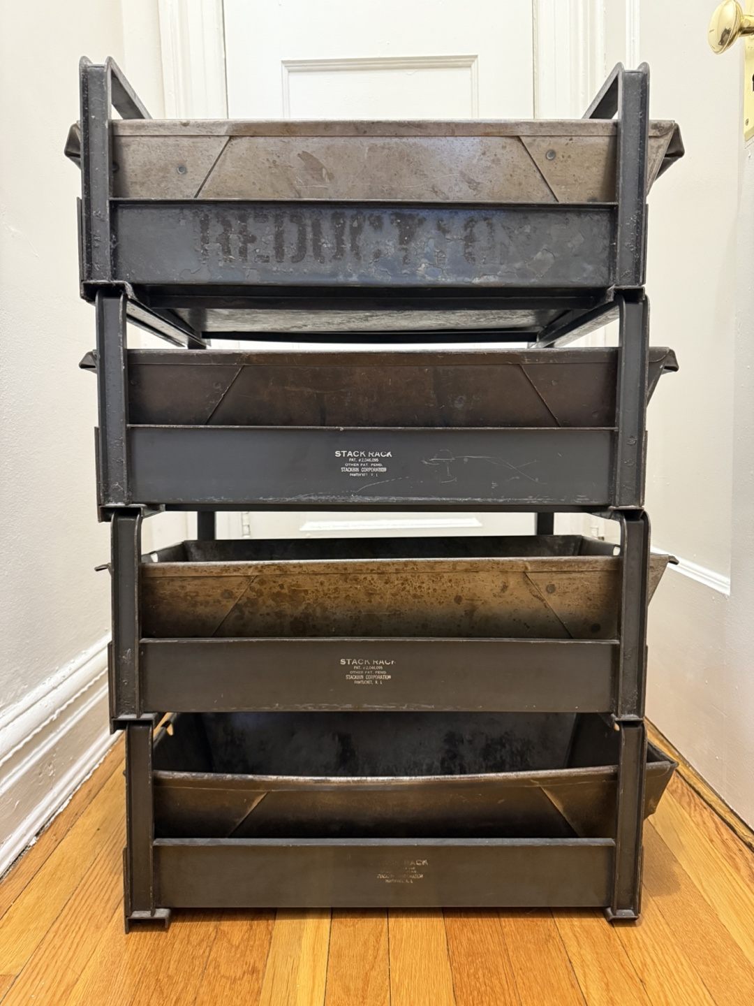 Pair of Vintage LYON Steel Storage Bins - $250