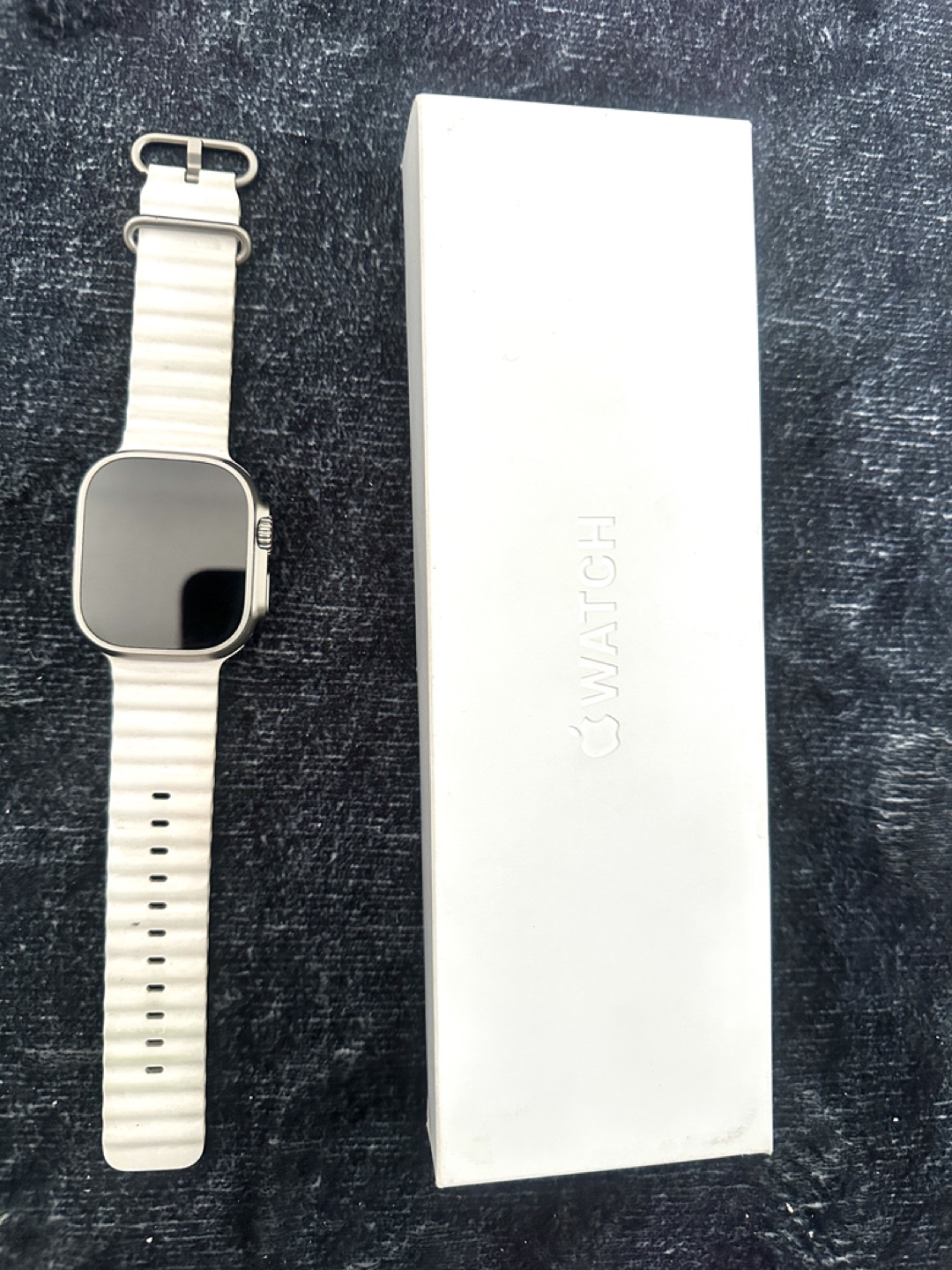 Apple Watch Ultra with White Ocean Band