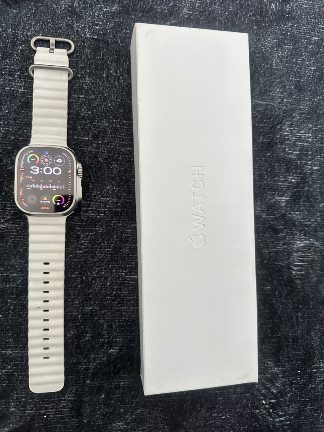 Apple Watch Ultra with White Ocean Band - photo 2