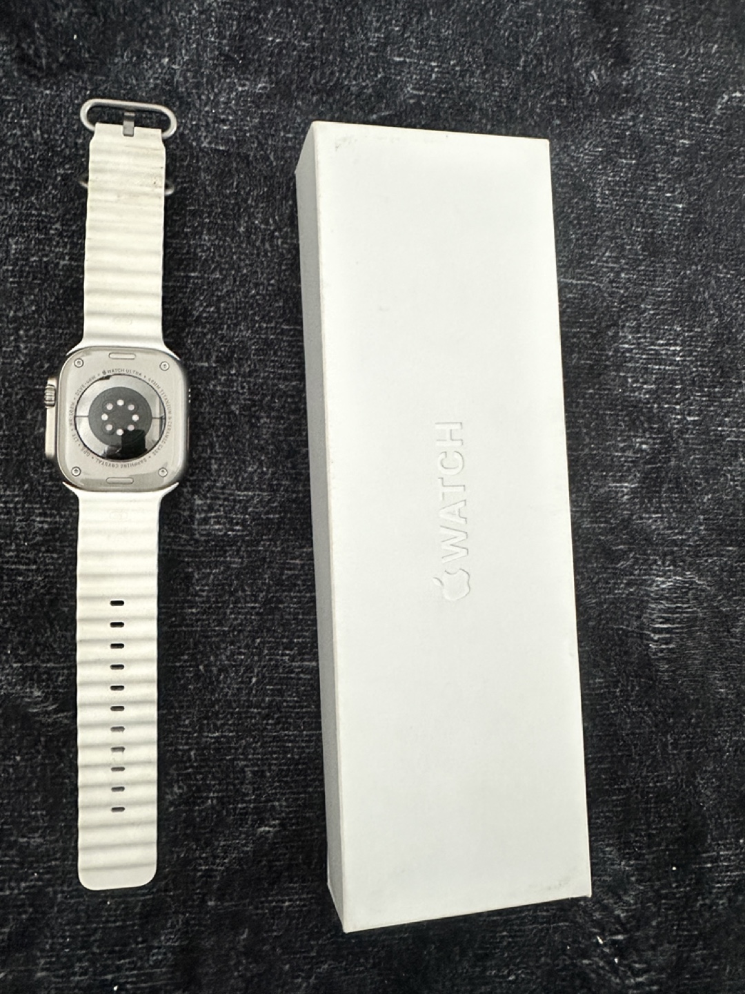 Apple Watch Ultra with White Ocean Band - photo 3
