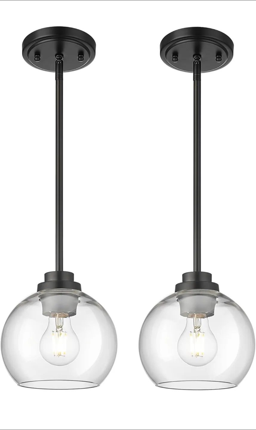 New!! 7" Modern Pendant Lights Kitchen Island 2 Pack image indicator(3)