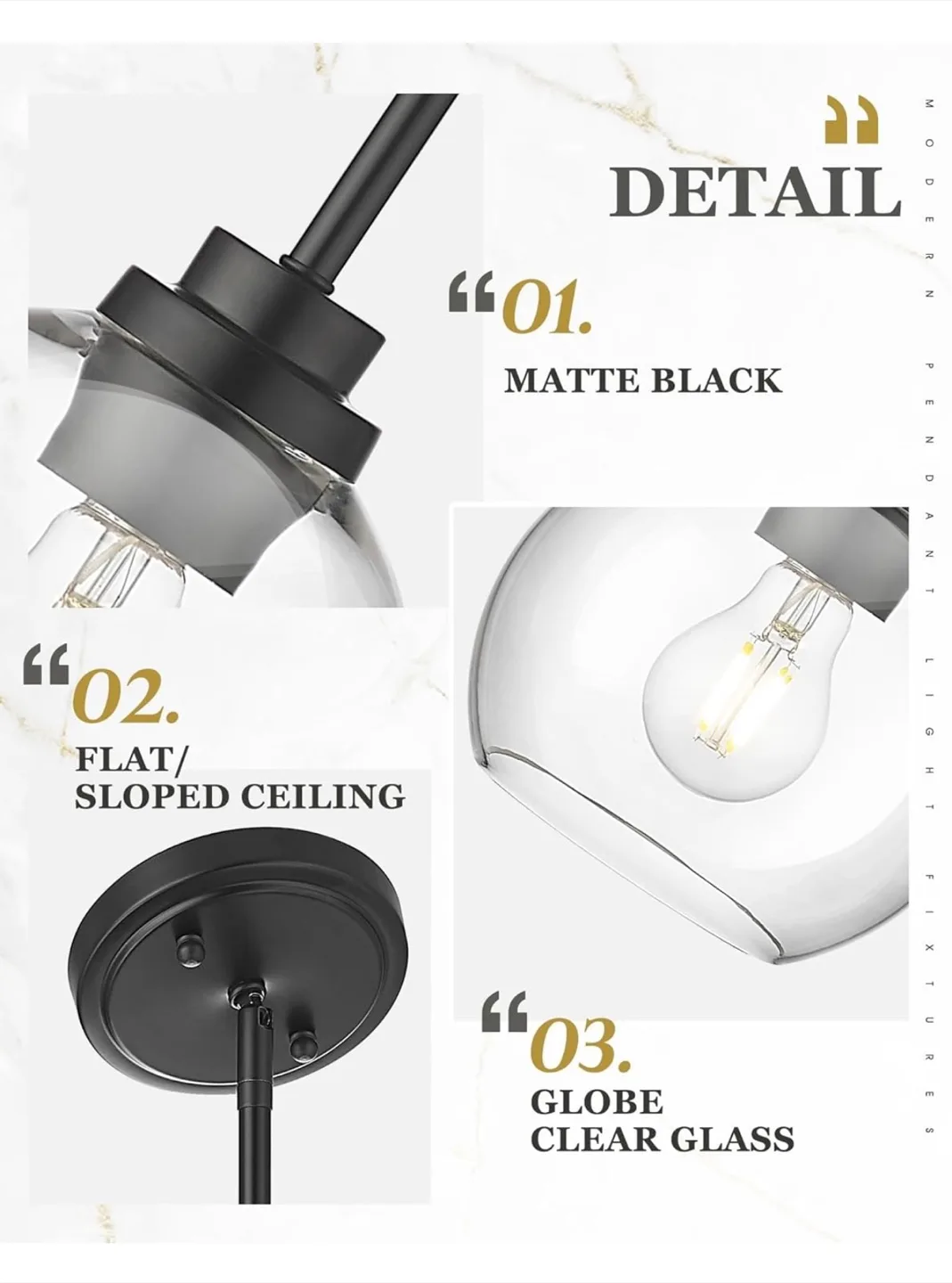 New!! 7" Modern Pendant Lights Kitchen Island 2 Pack image indicator(5)