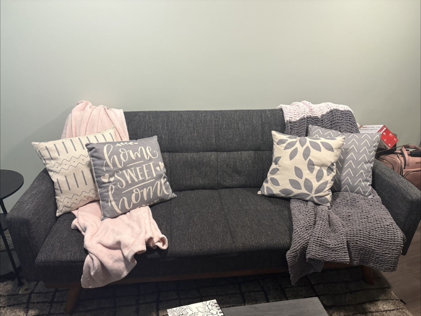 Dark Grey Futon Couch