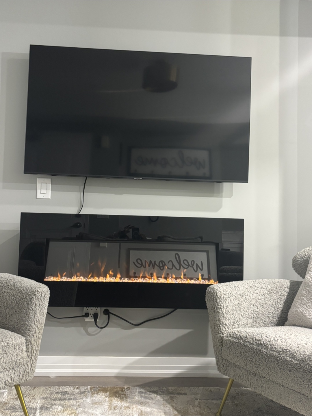 Napoleon Black Electric Wall-Mounted Fireplace - photo 2