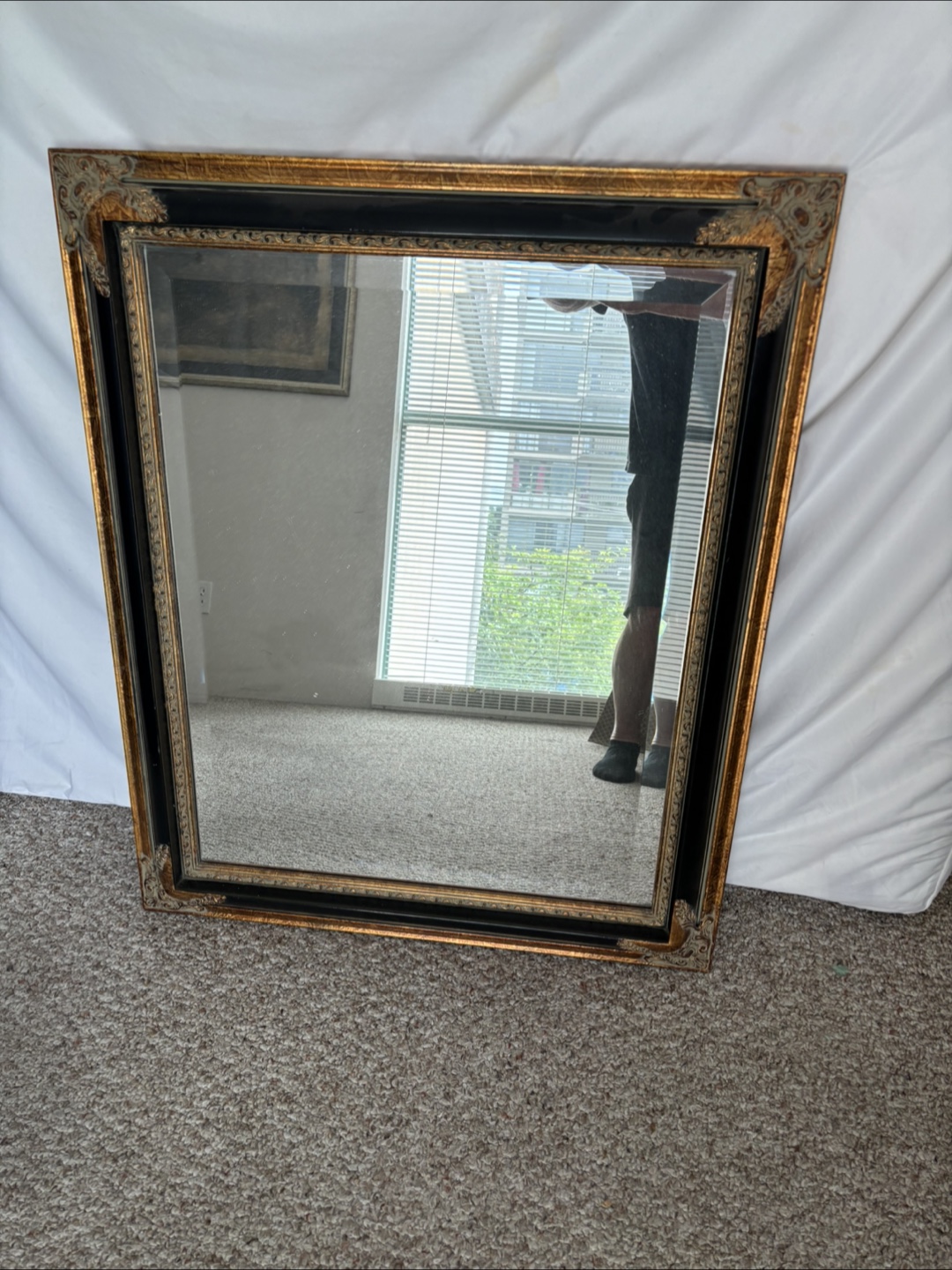 Framed Mirror - Black & Gold - photo 2