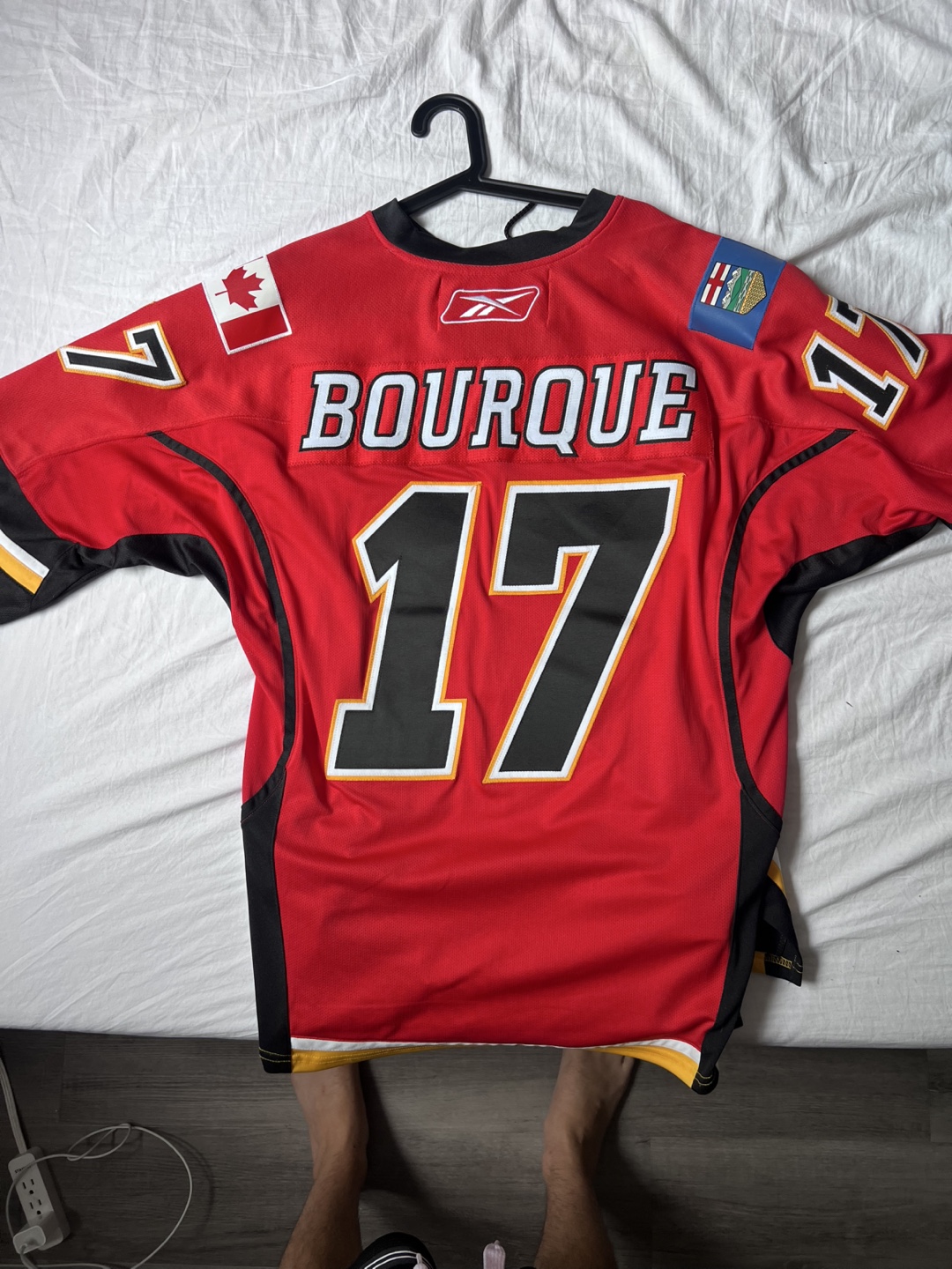 Reebok Bourque #17 Calgary Flames Jersey