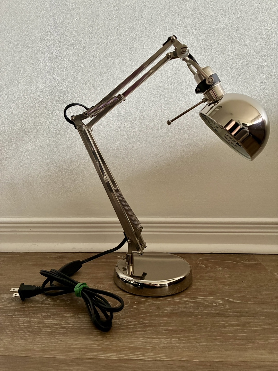 Adjustable Silver Desk Lamp