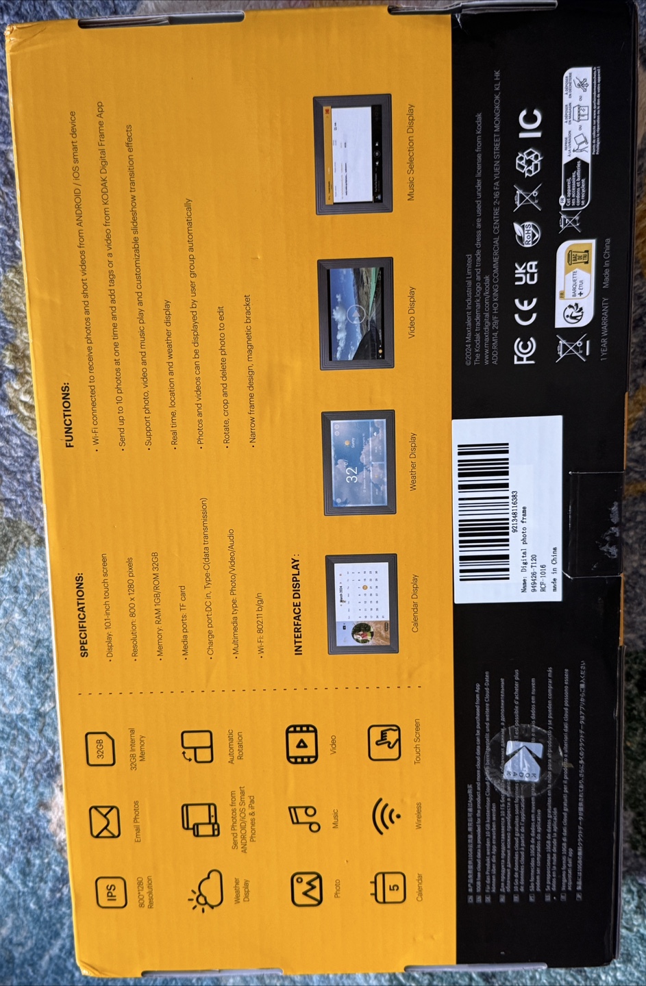 KODAK 10 Inch Digital Photo Frame RCF-1016 - NEW - photo 4