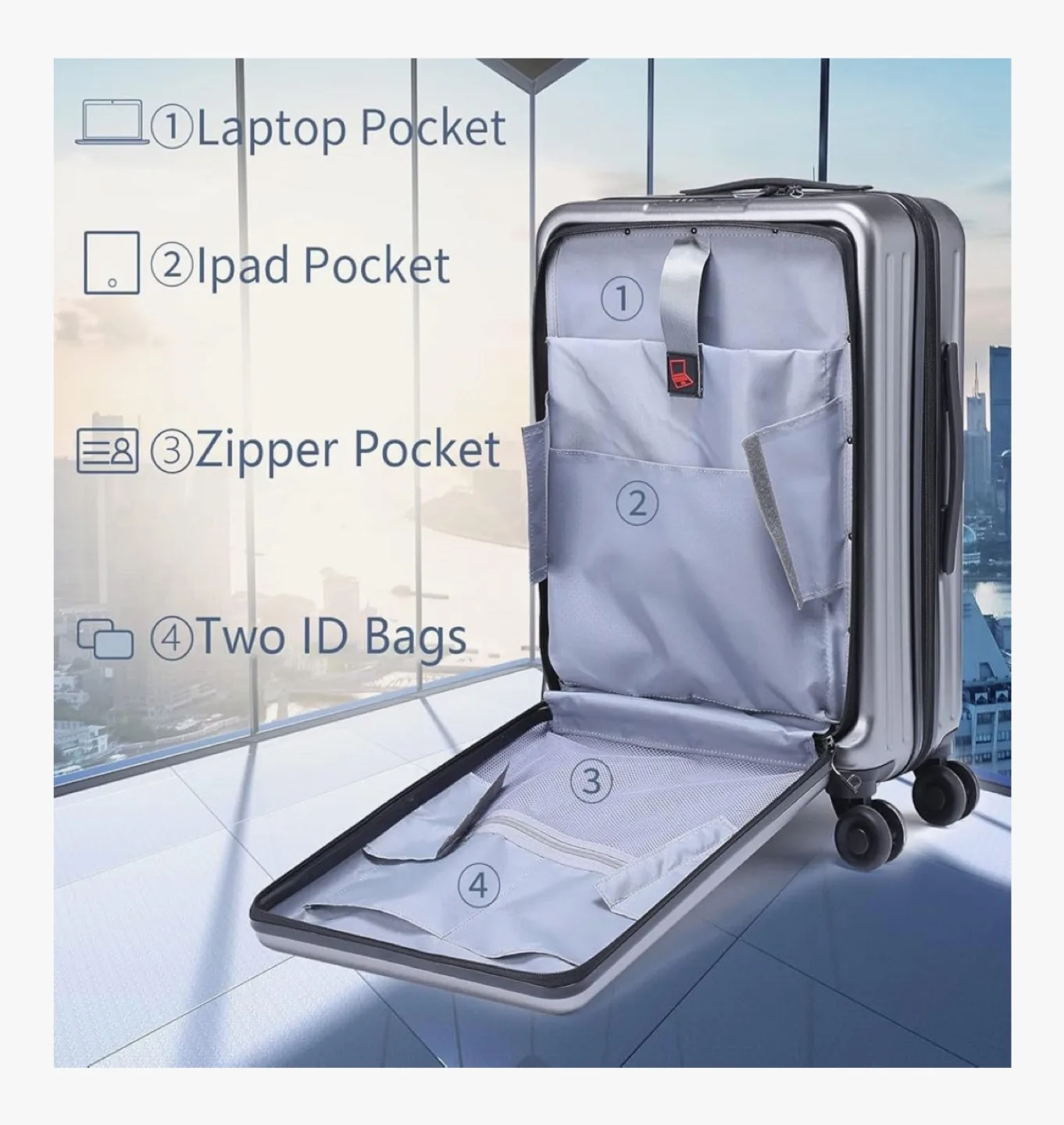 TydeCakre 20-inch Carry On Luggage - Like New! image indicator(3)