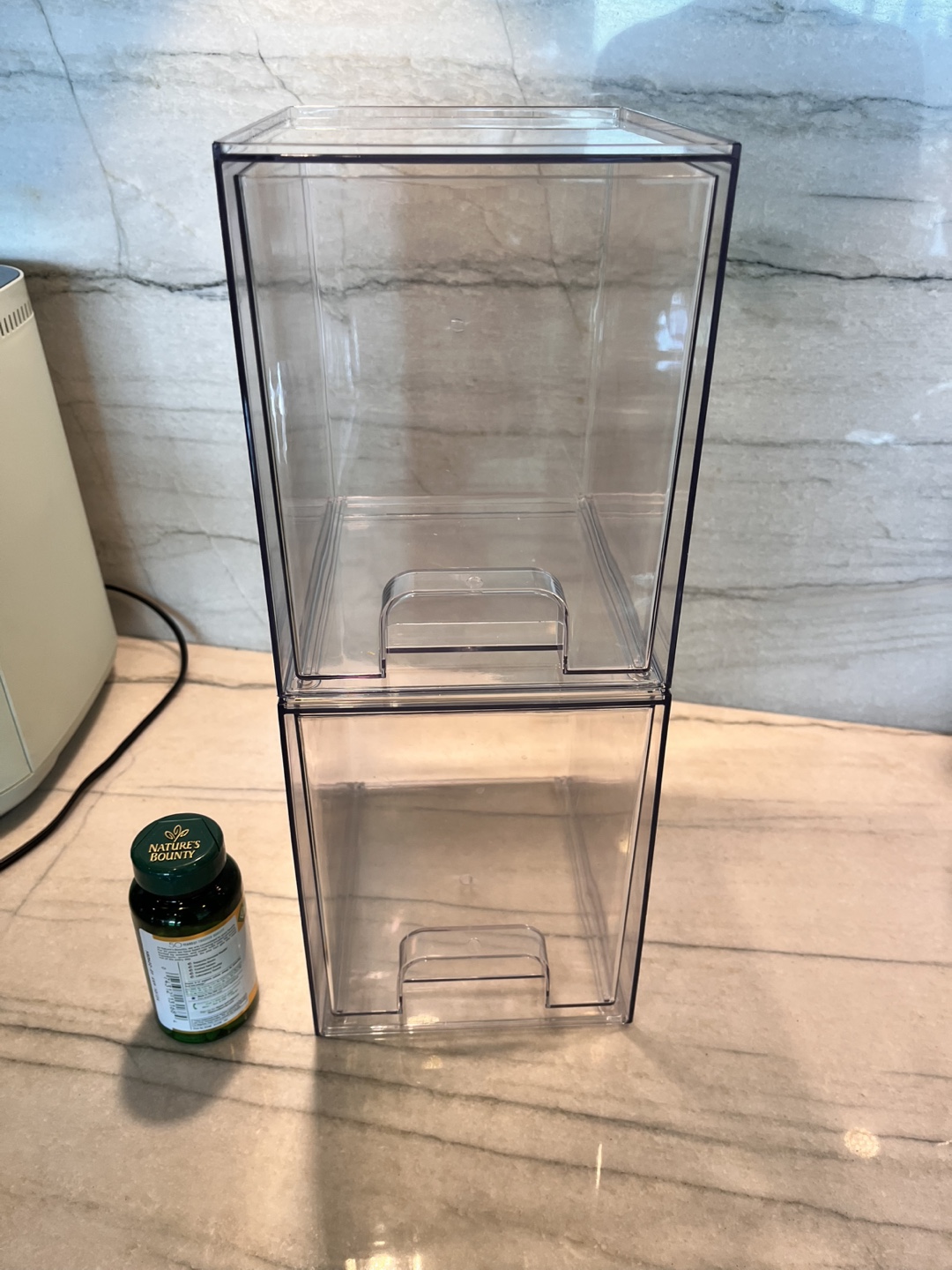 2 Clear Stackable Storage Bins - photo 4