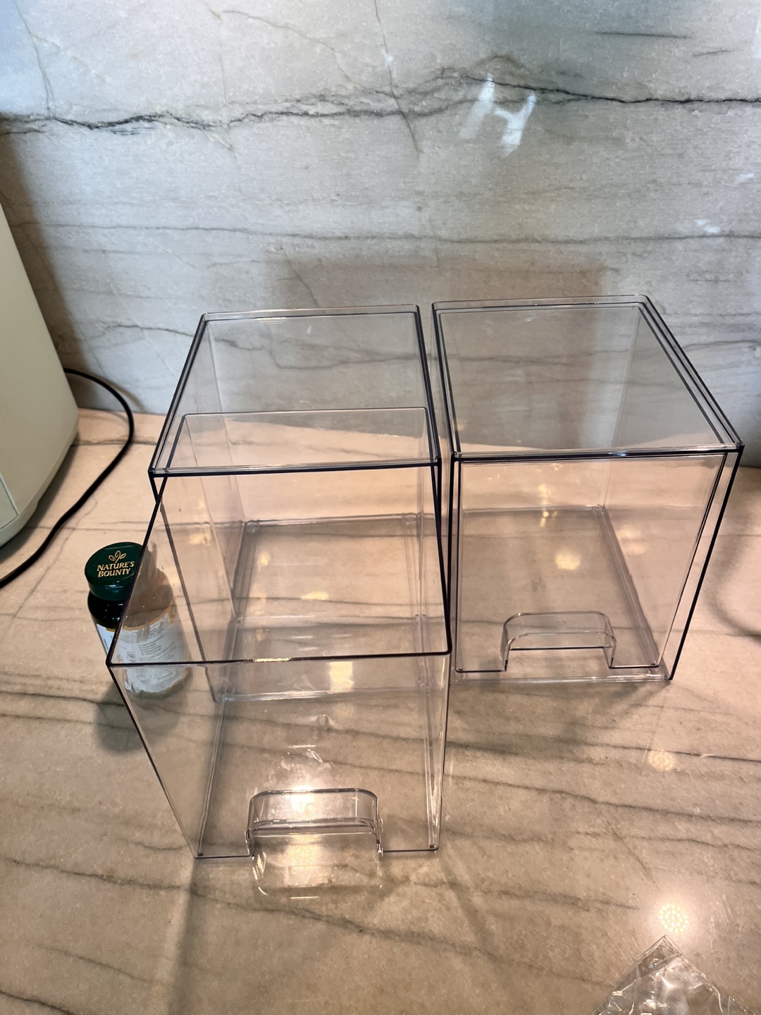 2 Clear Stackable Storage Bins - photo 3