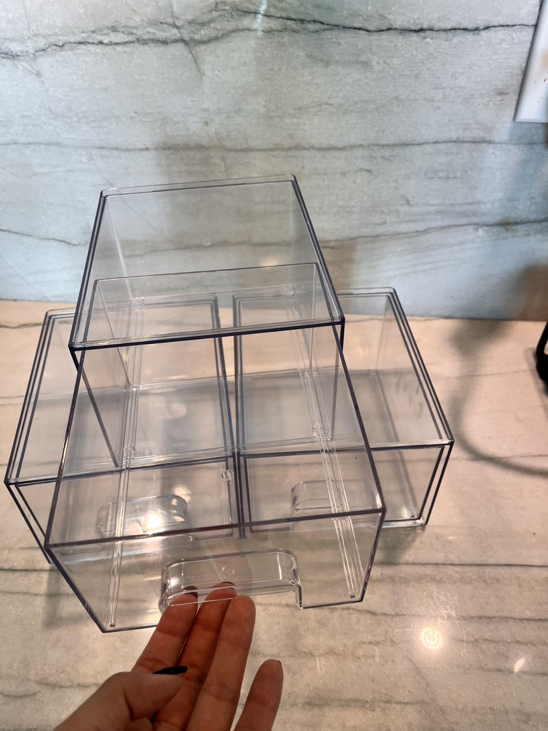 Clear Acrylic Drawer Organizer (set of 3) - photo 2