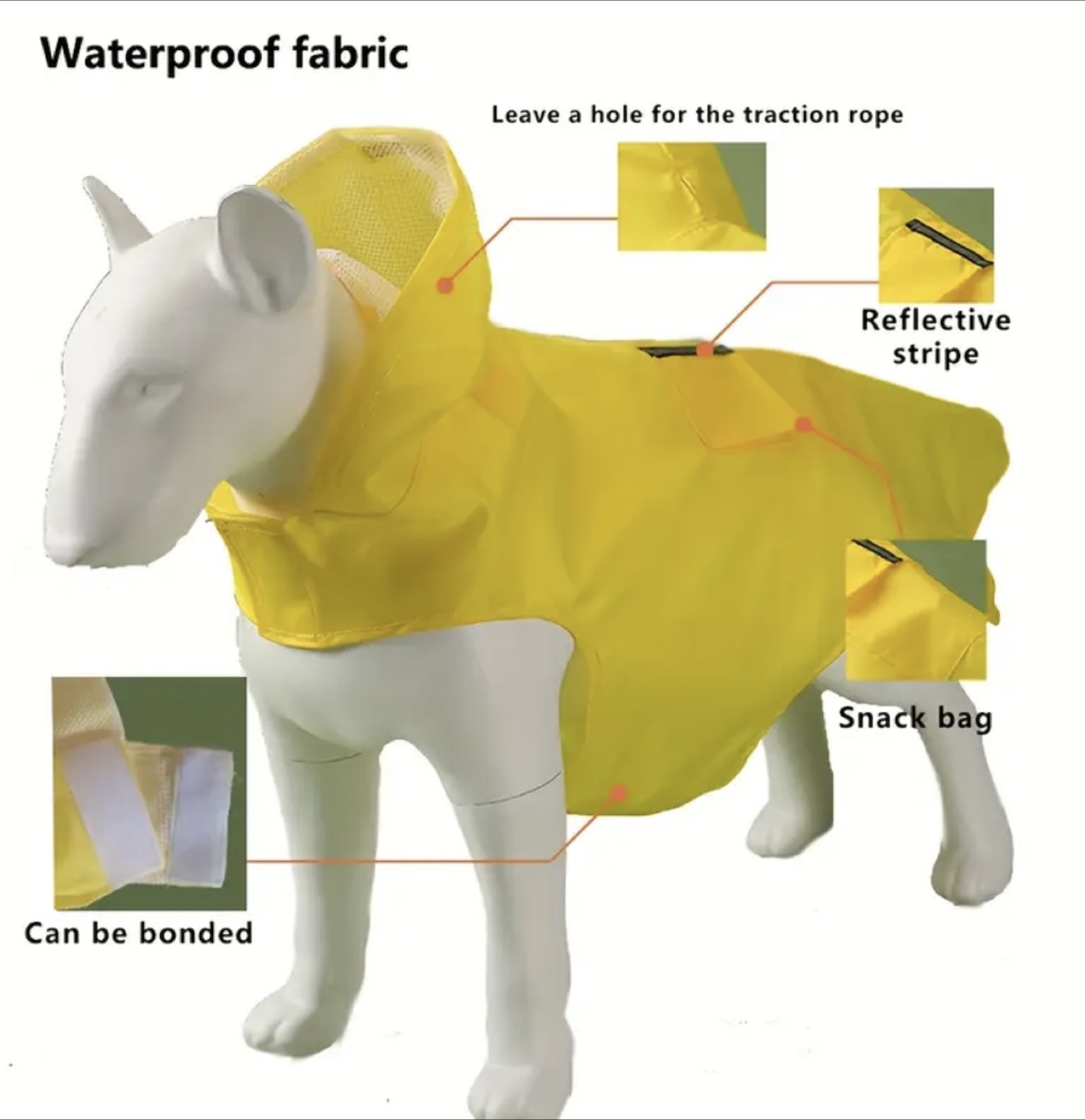 Dog Raincoat - 3XL - Deep Blue - photo 3