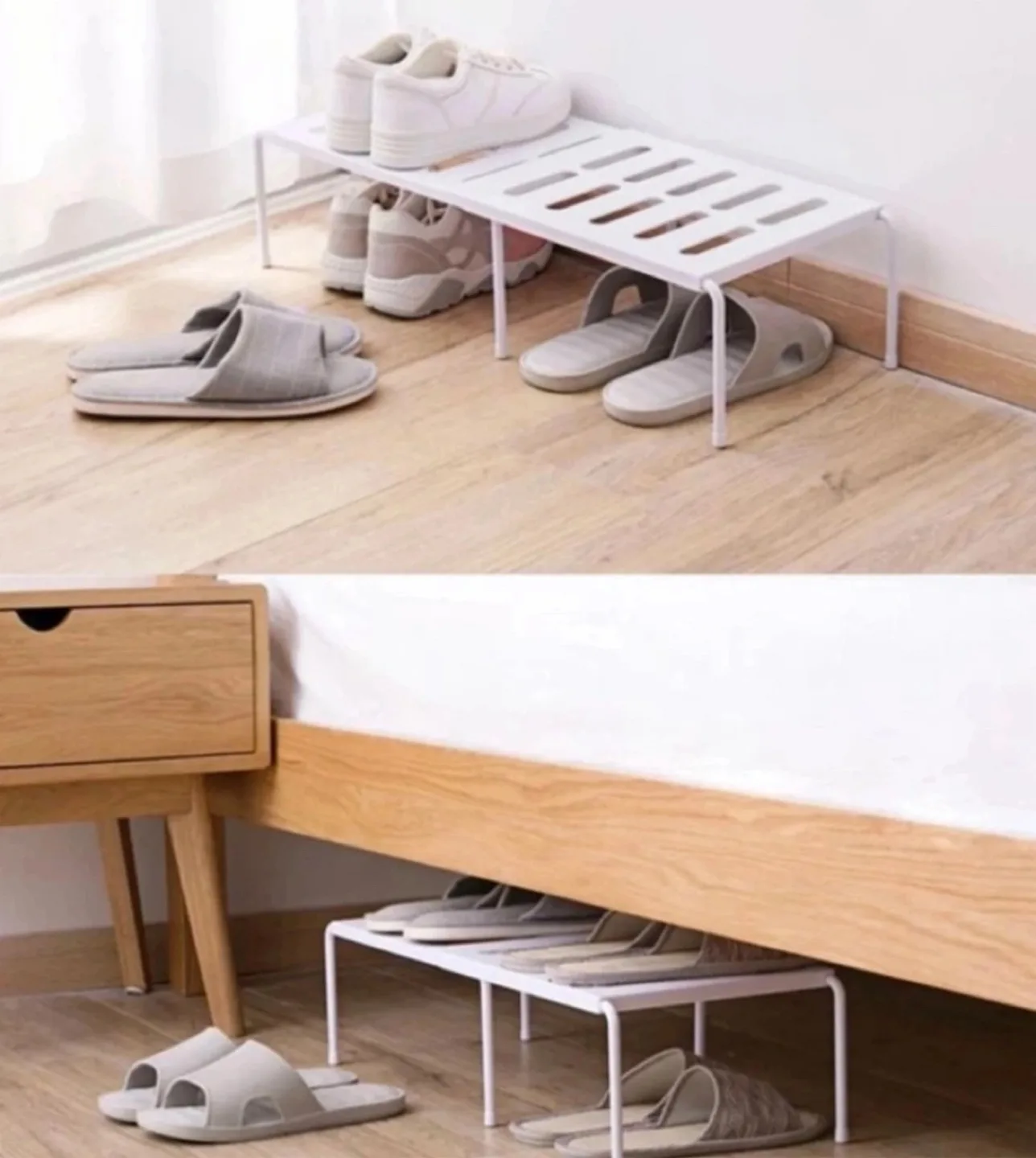 (Like new) Adjustable shoe rack (retail $20) image indicator(2)