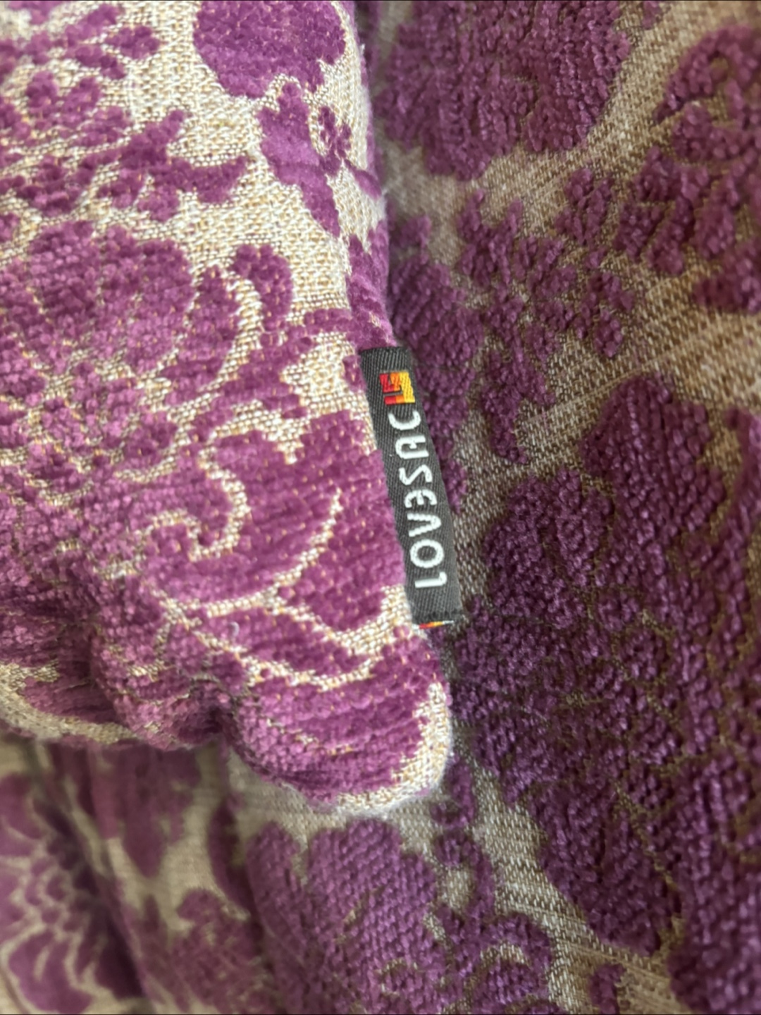 LoveSac Purple Floral Loveseat - photo 4