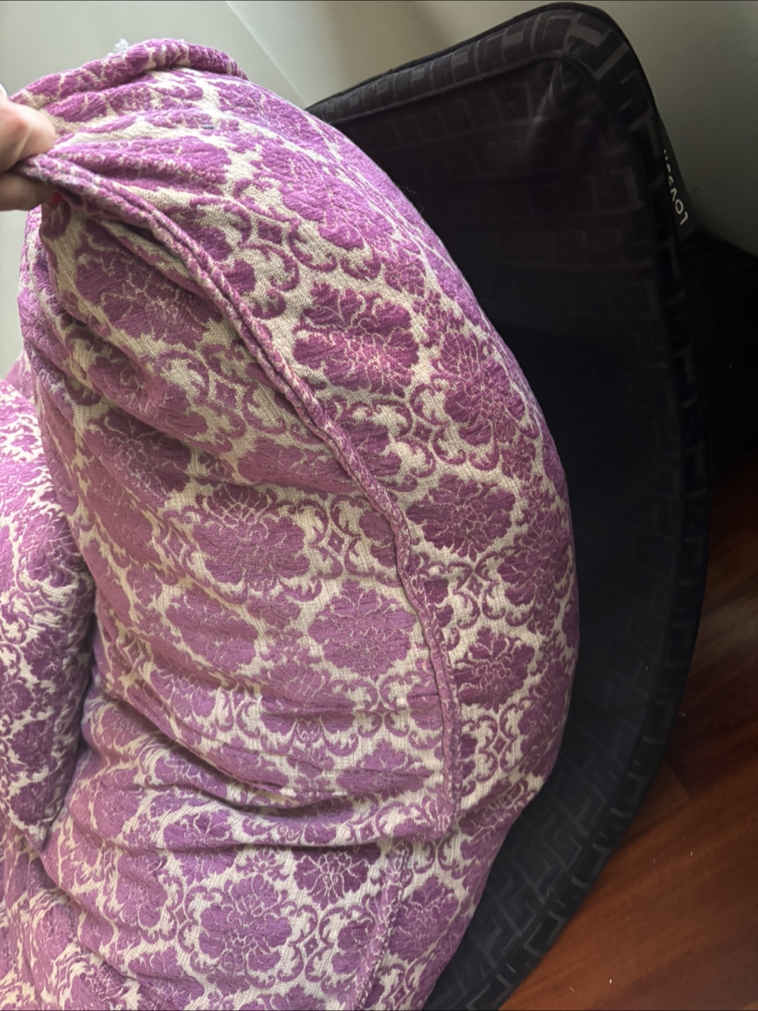 LoveSac Purple Floral Loveseat - photo 3