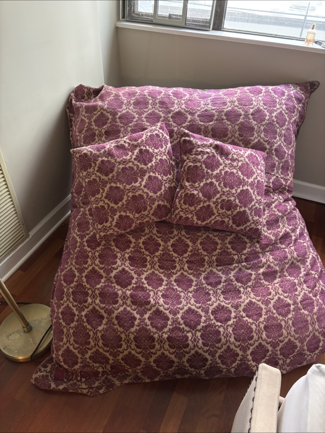 LoveSac Purple Floral Loveseat - photo 2