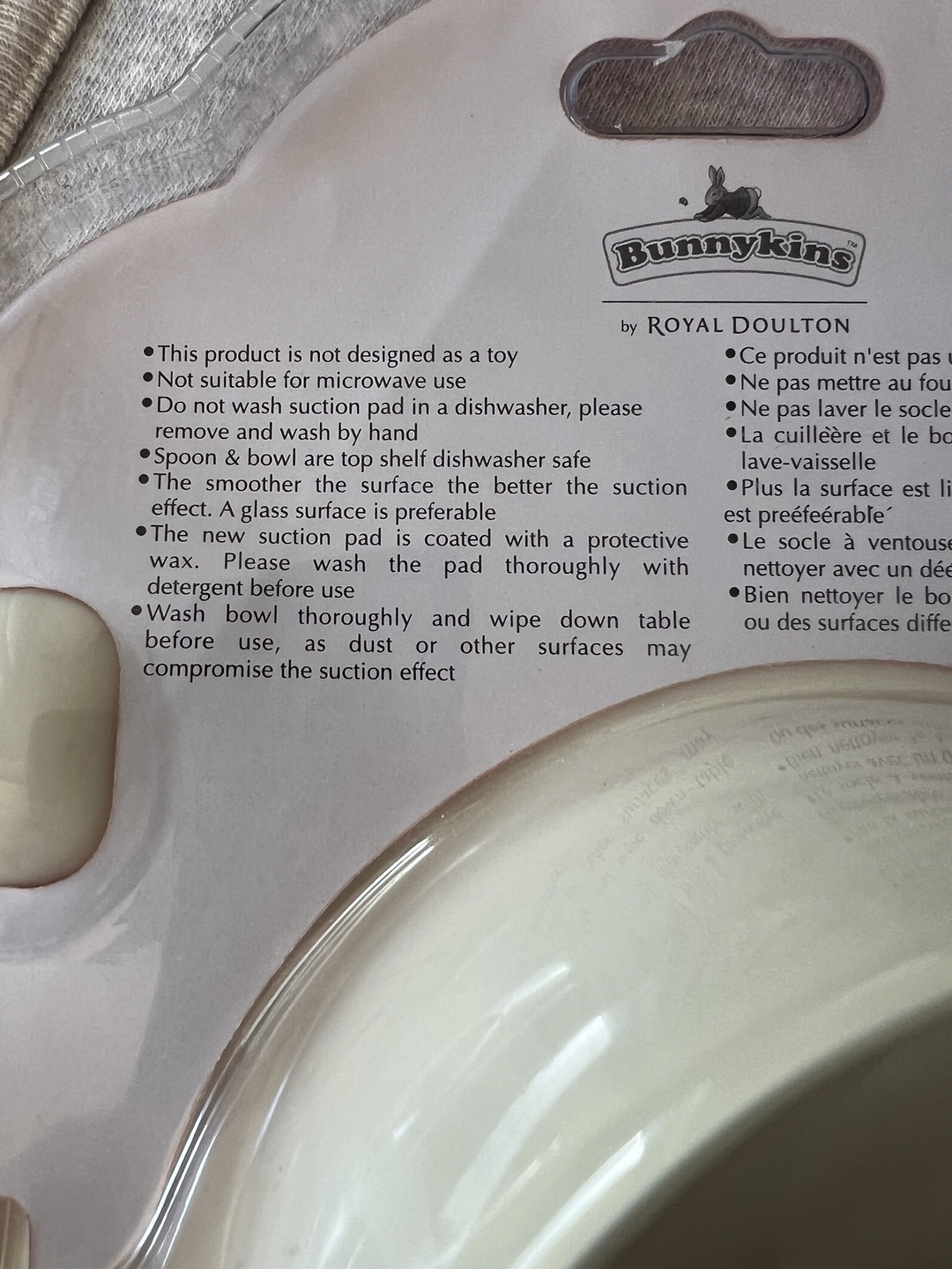 Royal Doulton Bunnykins Suction Bowl & Spoon Set - photo 4