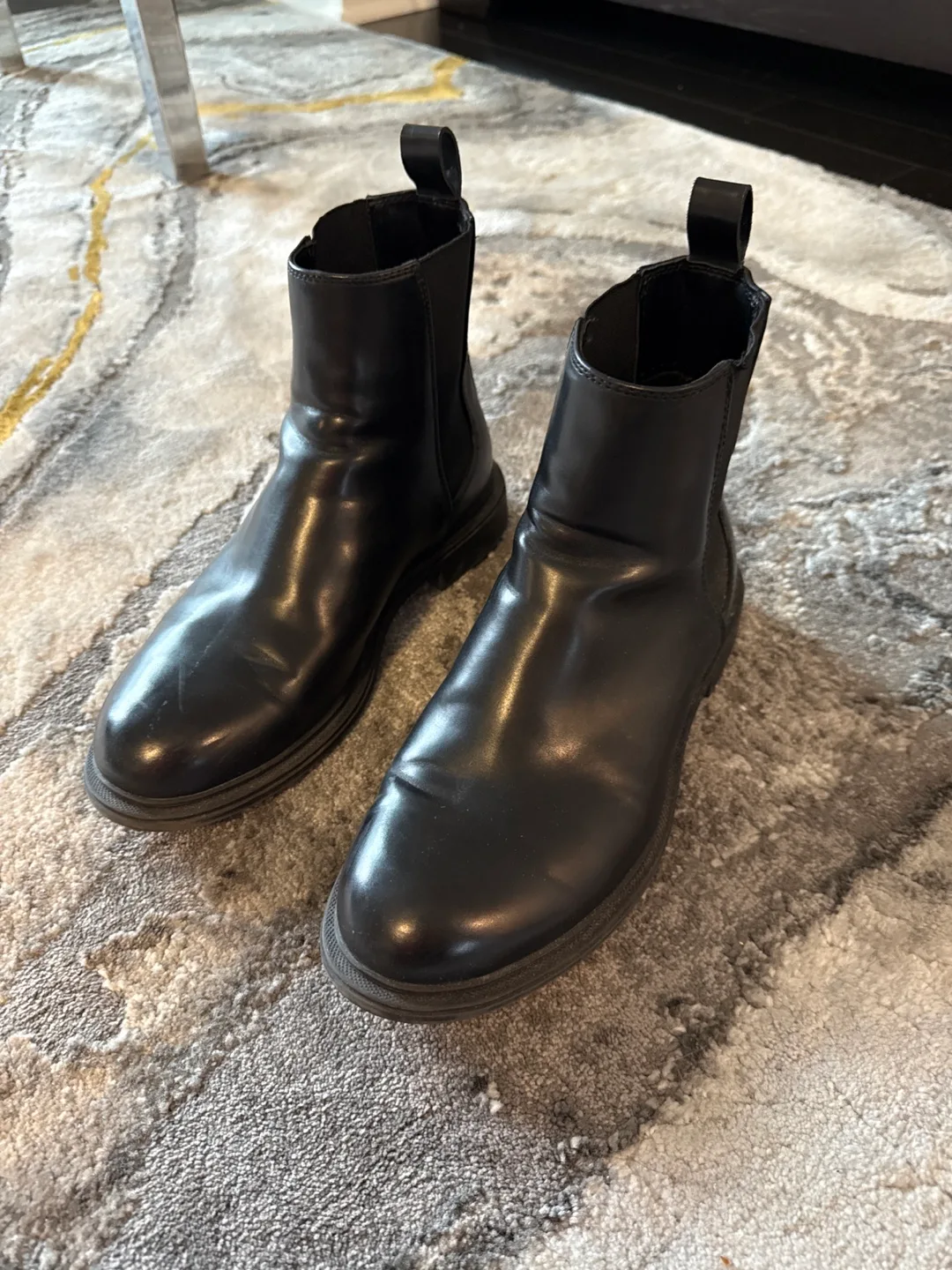 Zara - Dress Black Leather Chelsea Boots