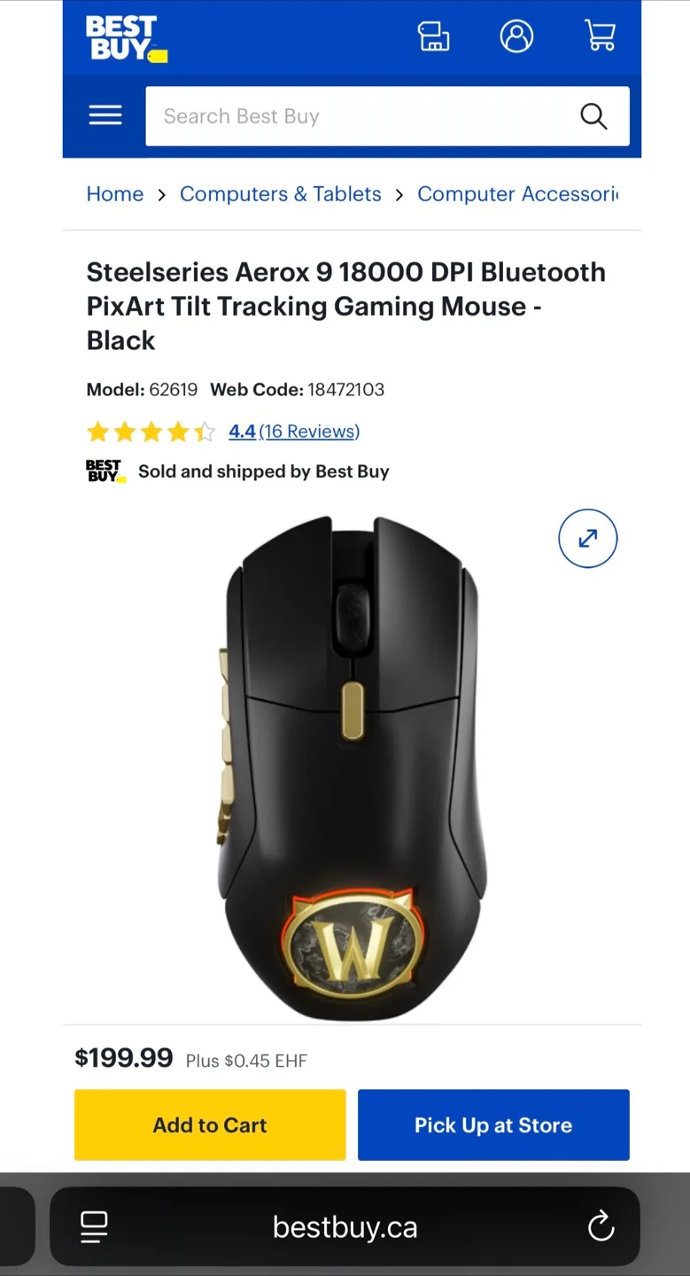 NEW!! Steelseries Aerox 9 18000DPI Tracking Gaming Mouse - $225 image indicator(5)