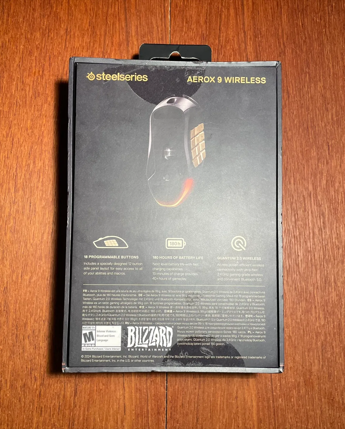 NEW!! Steelseries Aerox 9 18000DPI Tracking Gaming Mouse - $225 image indicator(2)