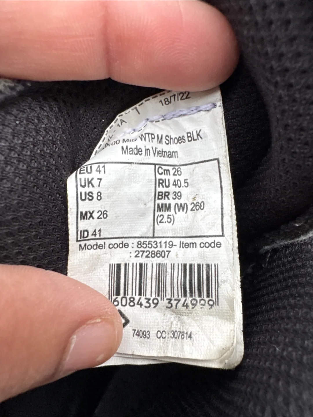 Moving sale-Quechua WTP M Shoes BLK - US 8 image indicator(3)