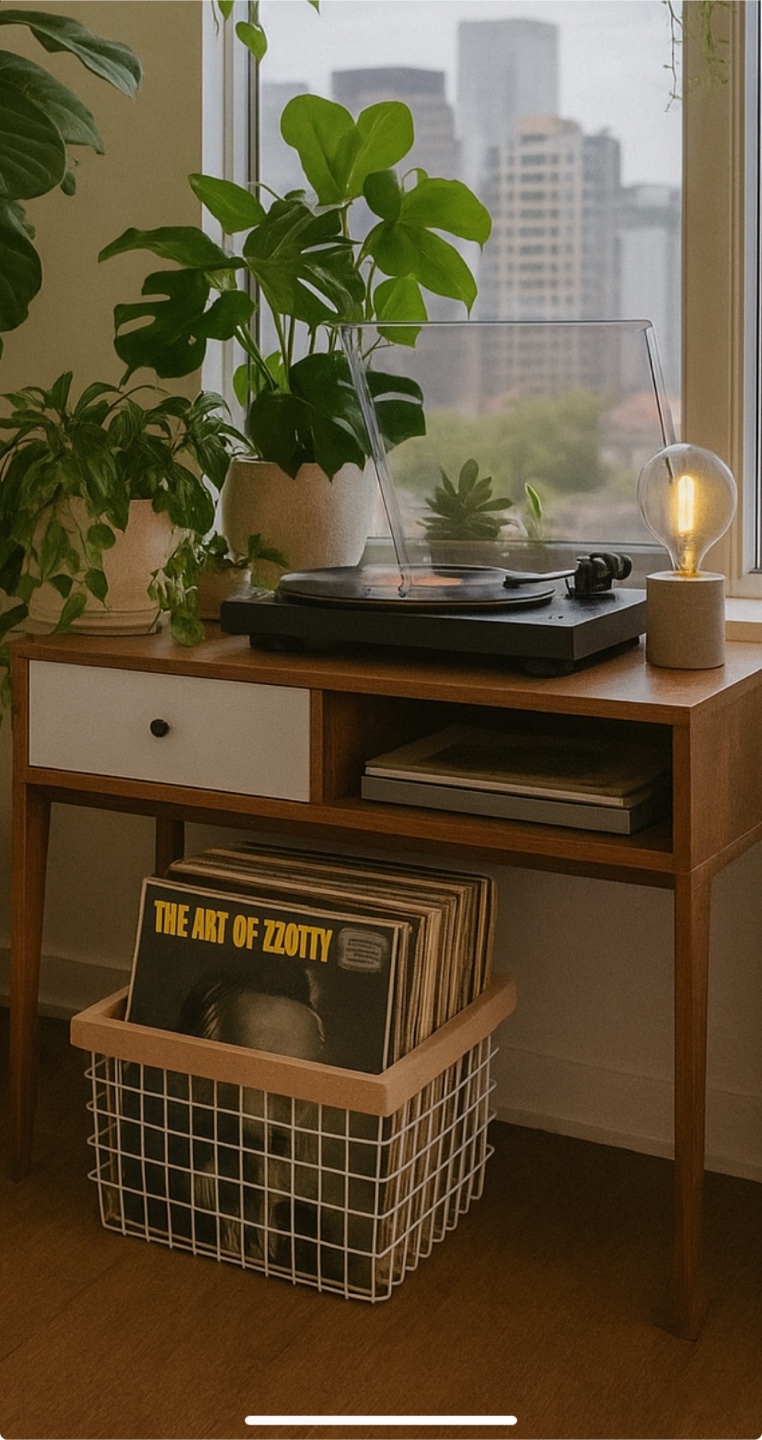Vinyl Record Wire Basket