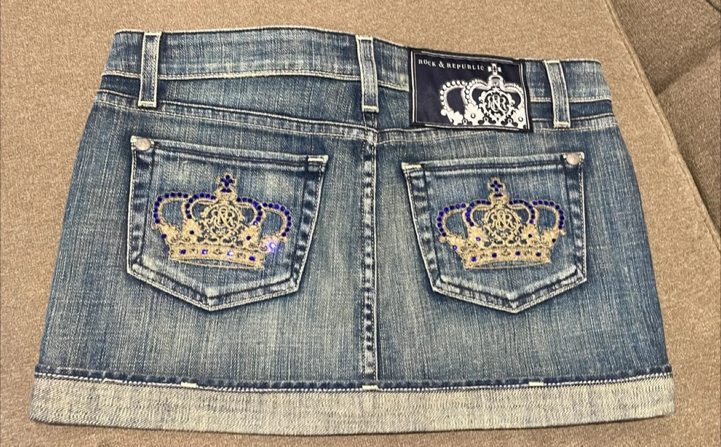 Rock & Republic Denim Mini Skirt - Size 26 thumbnail
