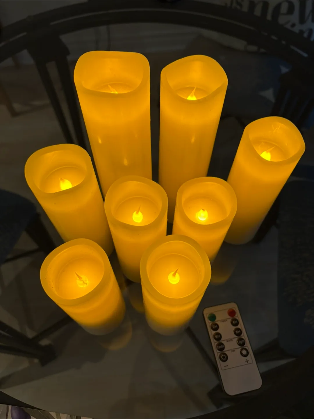 8 Flameless LED Candles with 2 Remotes image indicator(3)