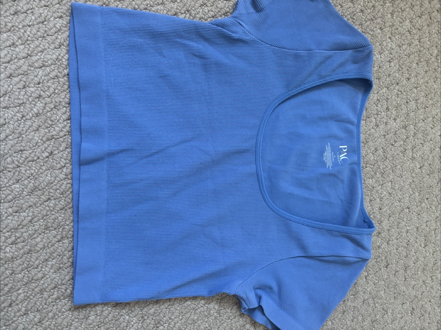 PACSUN Blue Ribbed Crop Top - Size M