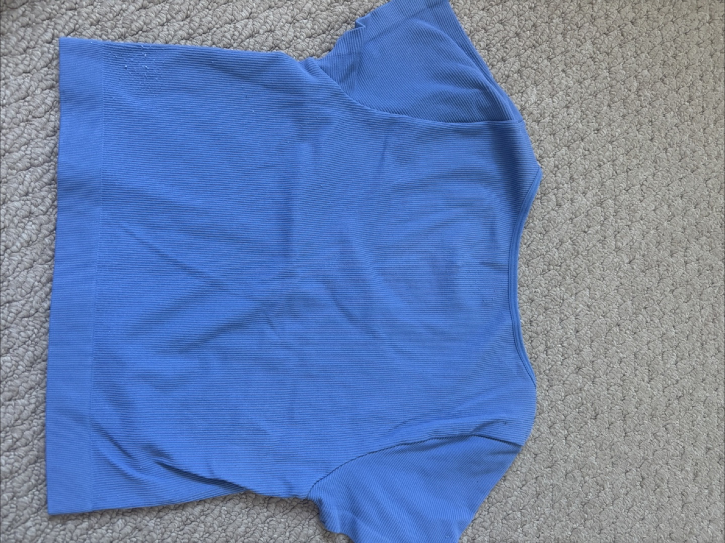 PACSUN Blue Ribbed Crop Top - Size M - photo 2