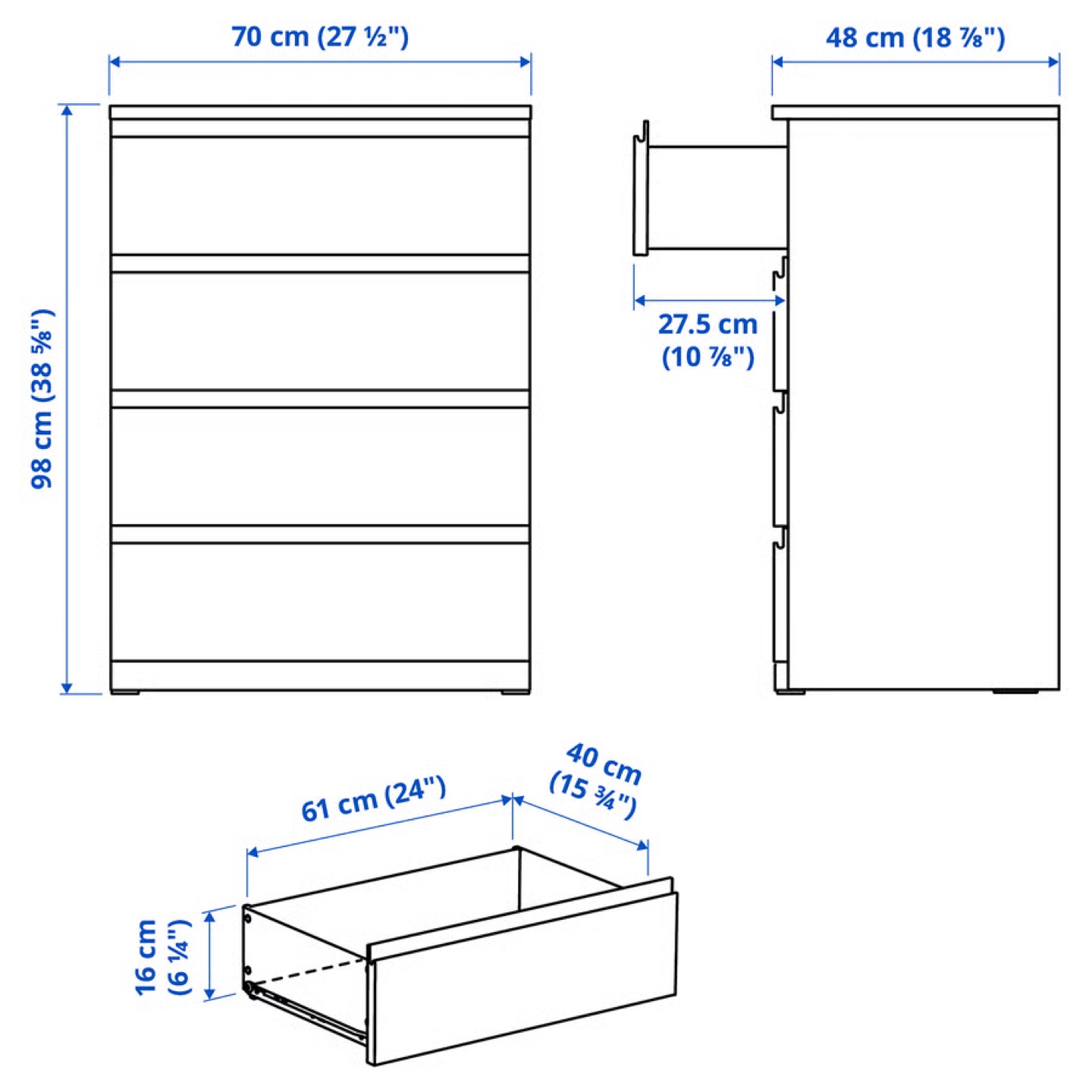 IKEA Storklinta 4 Drawer Dresser - photo 3