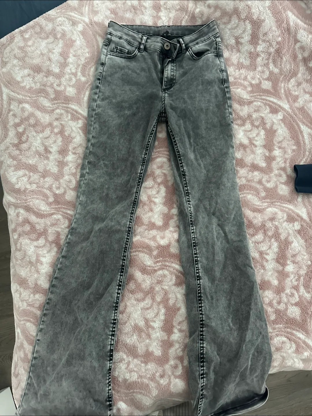Grey Flare Jeans thumbnail