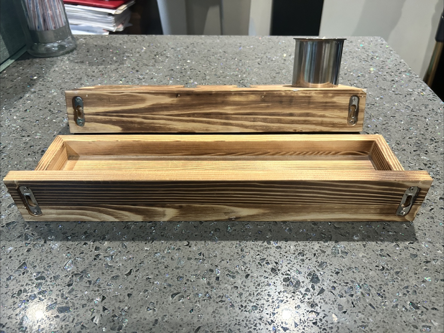 Wooden Hair Tool Caddy with Storage Tray - photo 3