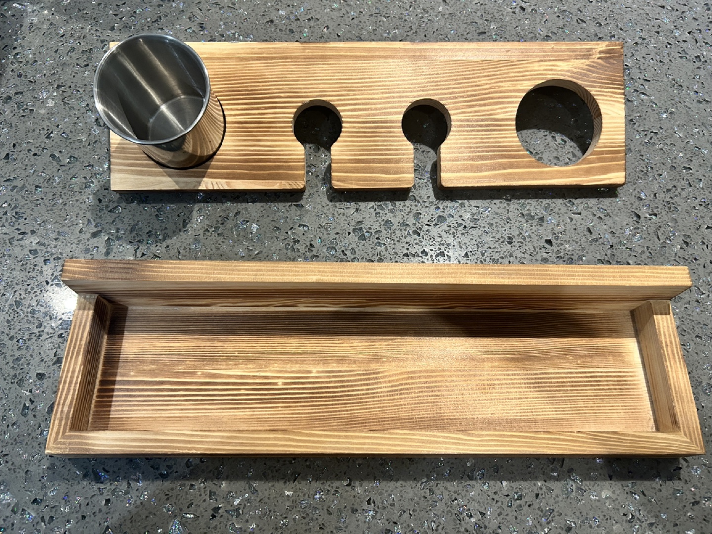 Wooden Hair Tool Caddy with Storage Tray - photo 2