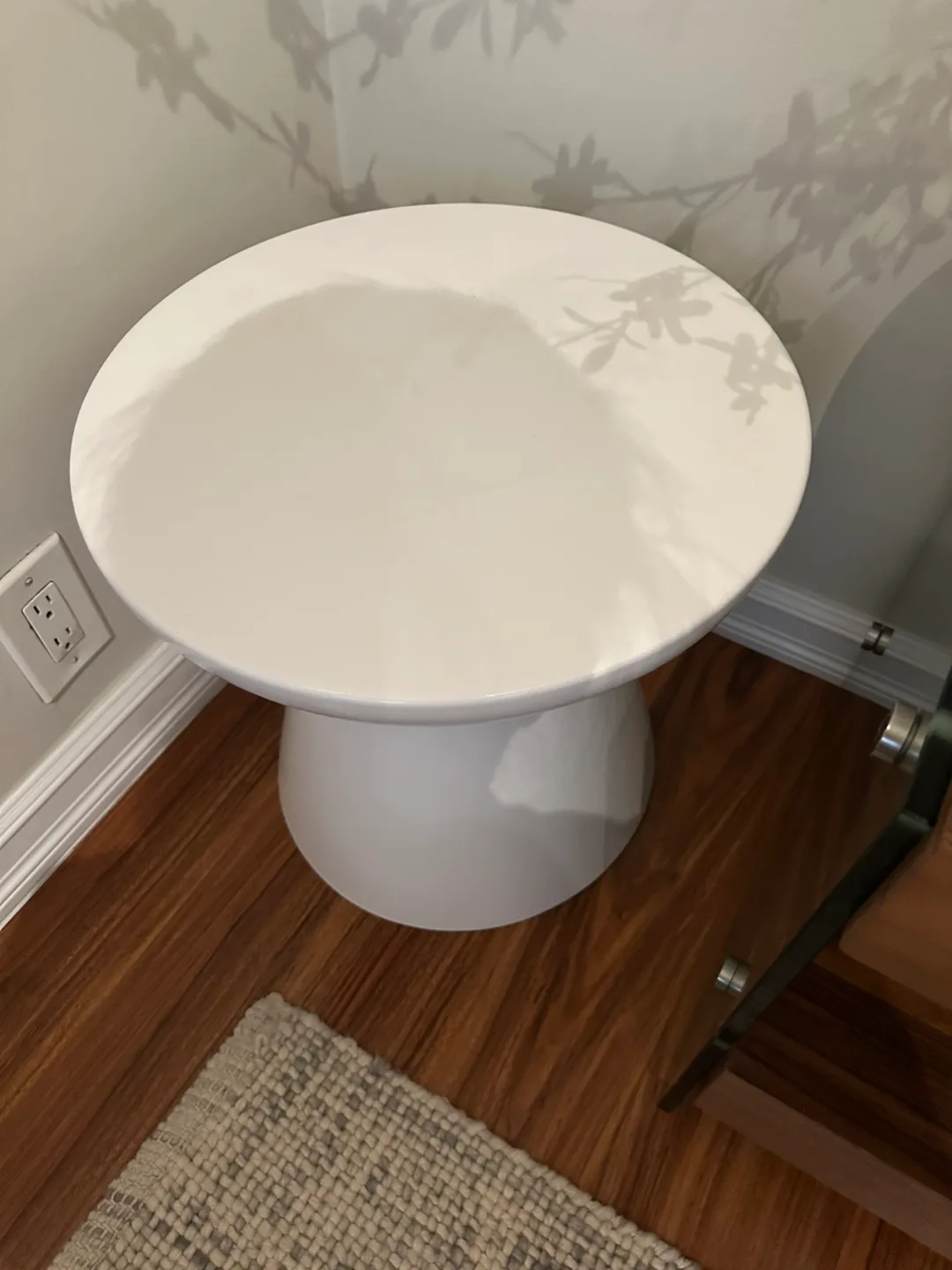 White Ceramic Accent Table thumbnail