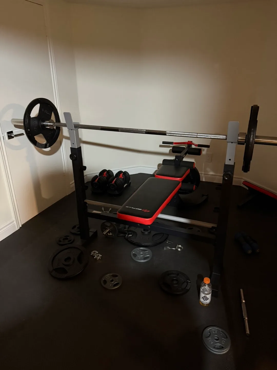 Weight Bench with Barbell and Weights image indicator(2)