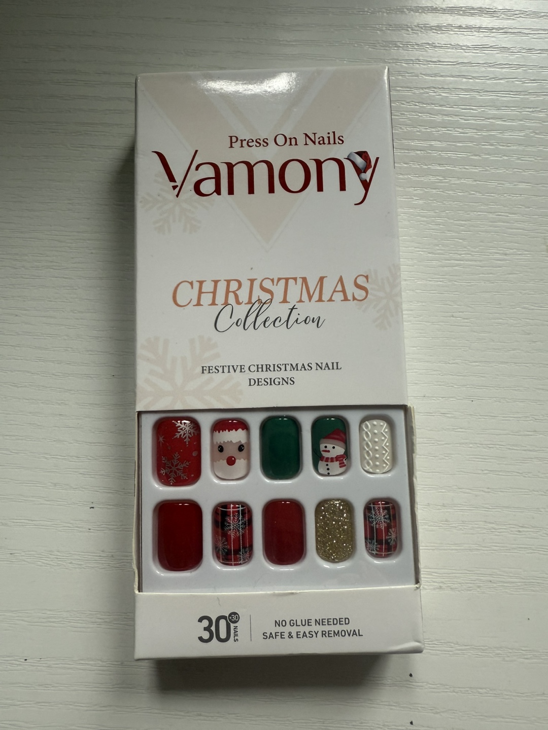 Festive Christmas Press on nails - 60 pcs - photo 2