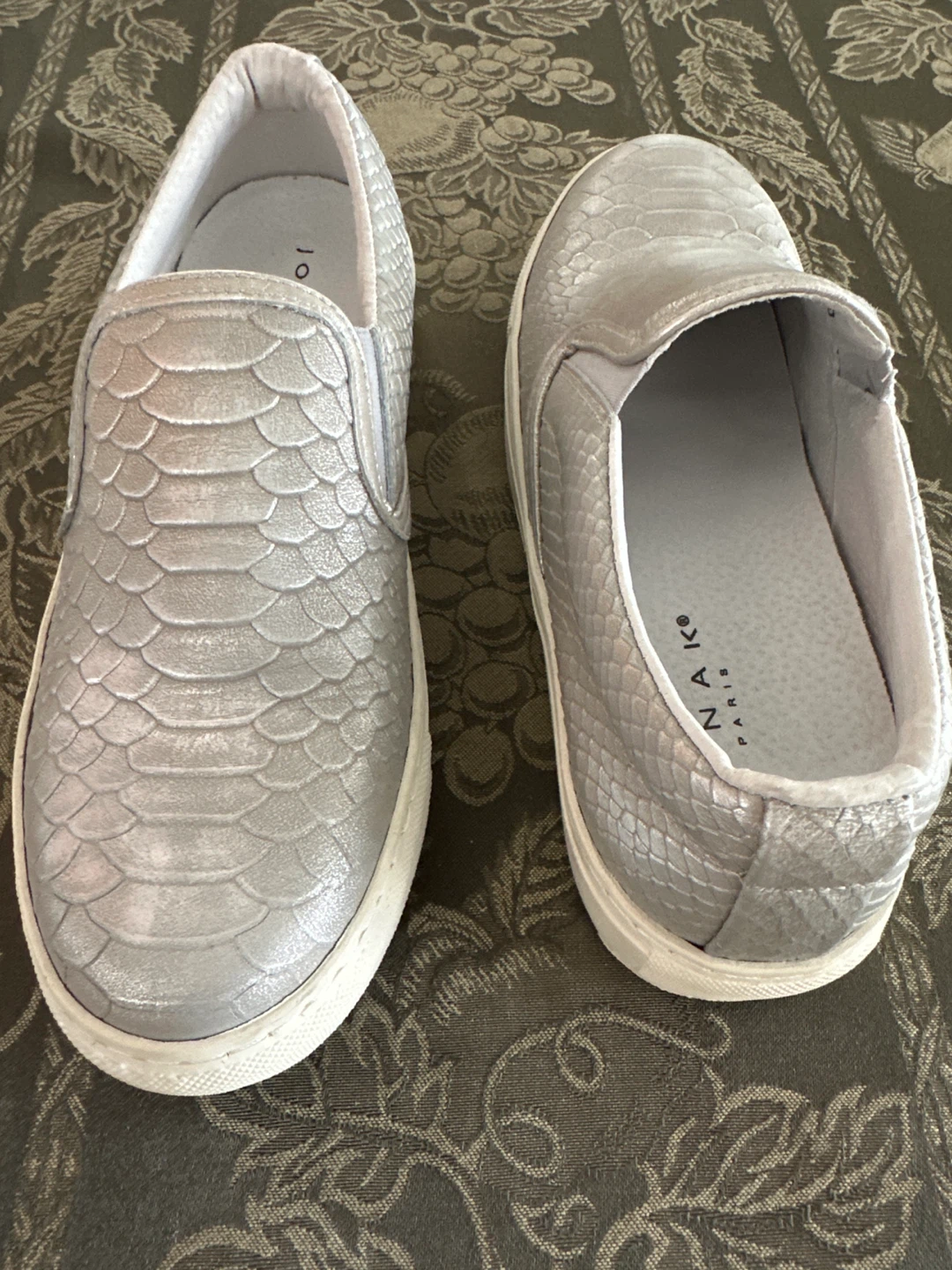 Jonak Paris Silver Slip-On Shoes - Size 39 - photo 4