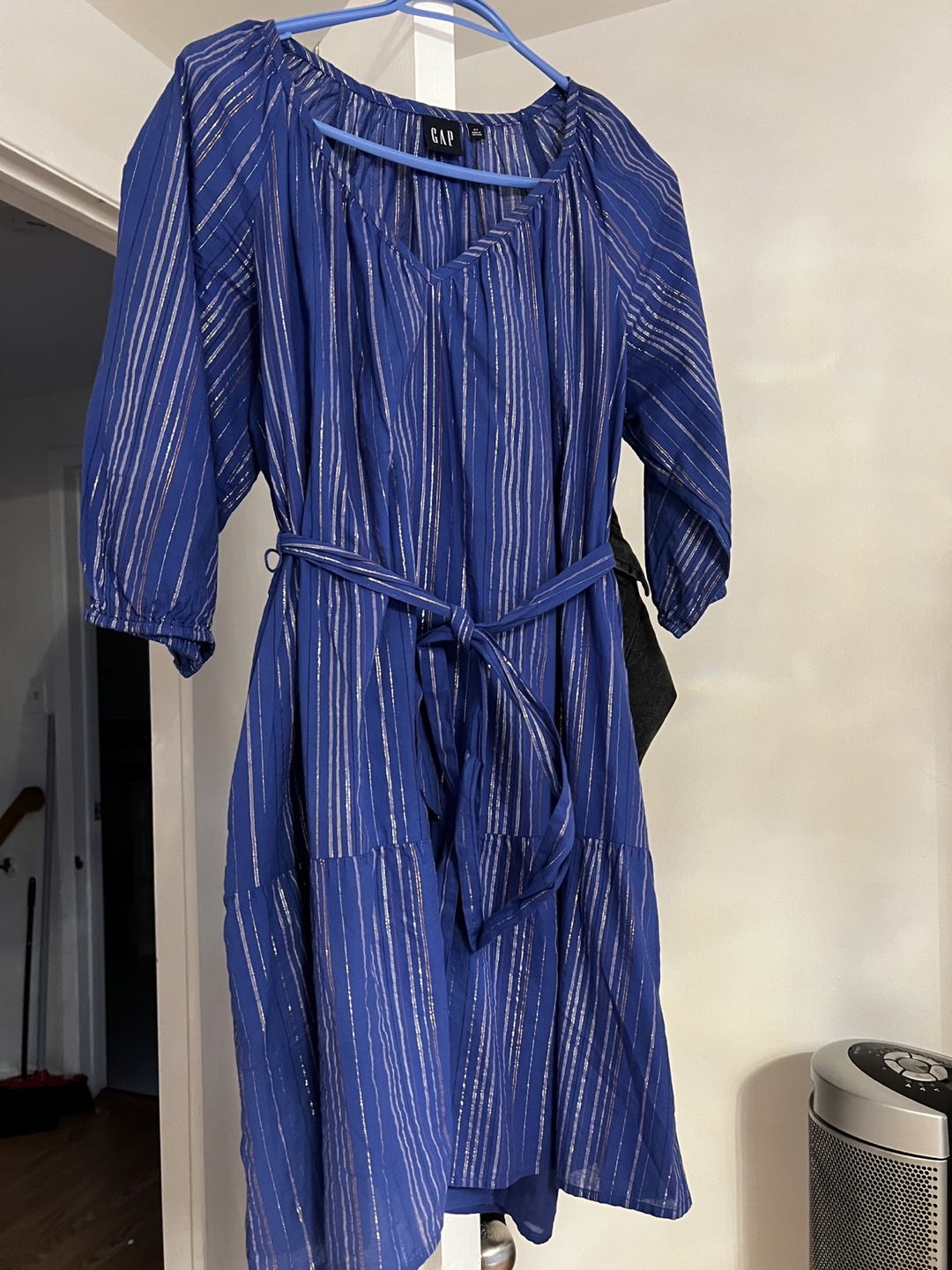 GAP Blue Striped Dress with Belt