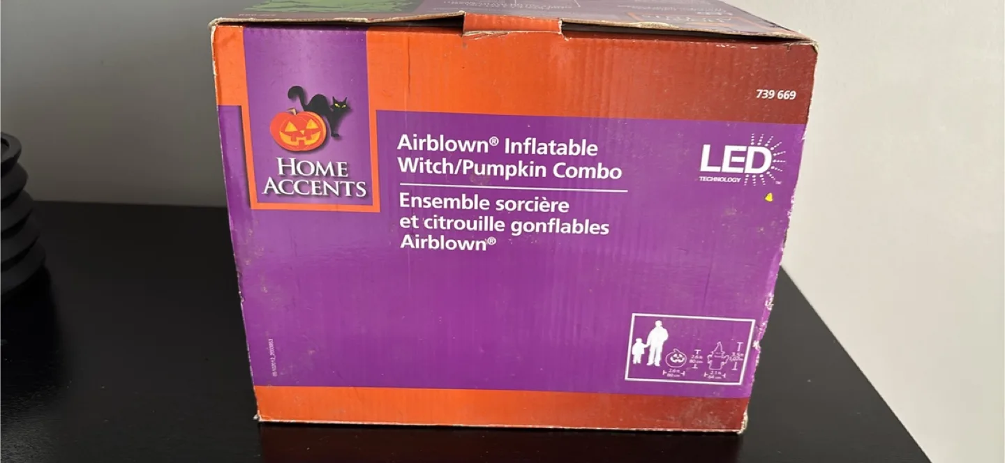 Home Accents Witch/Pumpkin Inflatable Combo image indicator(2)