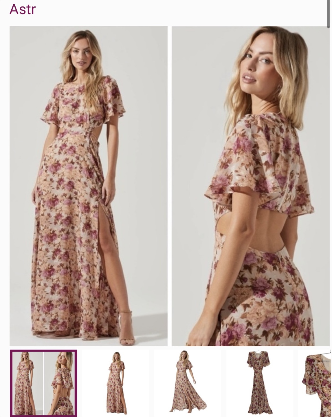 ASTR the Label Floral Maxi Dress Size L