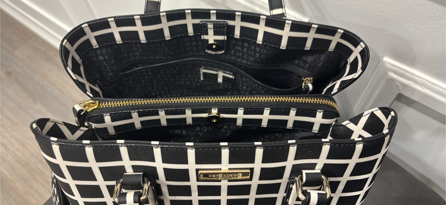 Kate Spade Black & White Tote Bag with Wallet - photo 4