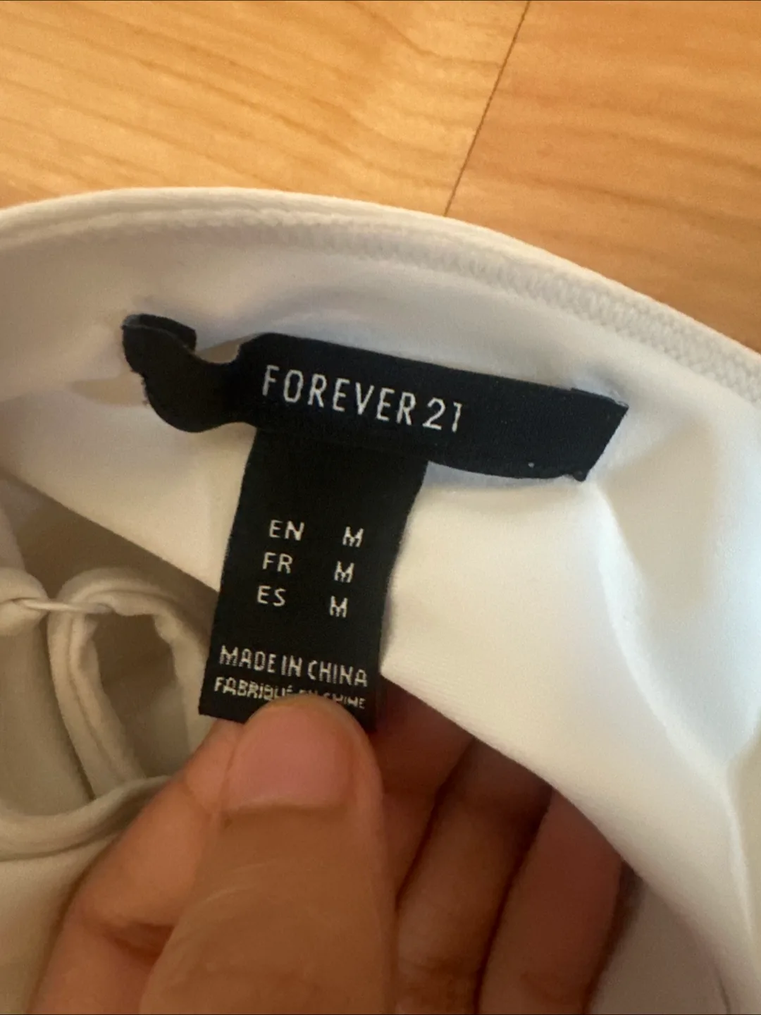 Forever 21 White Dress with built in shorts- Size M image indicator(3)