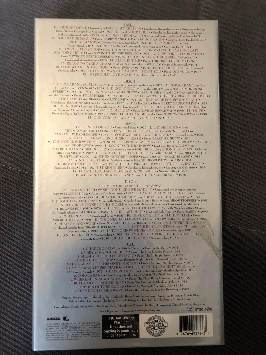 Barry Manilow: The Complete Collection And Then Some... CD image indicator(8)