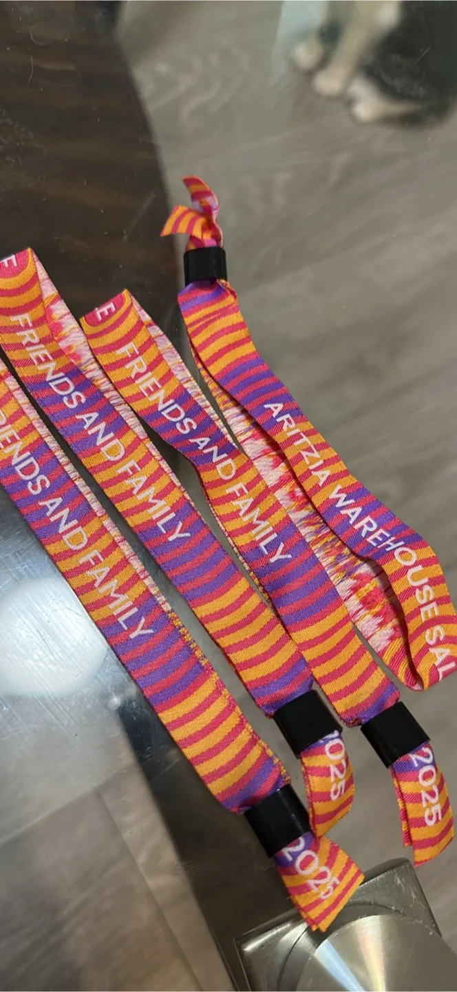 Aritzia Warehouse Sale Friends & Family Wristband