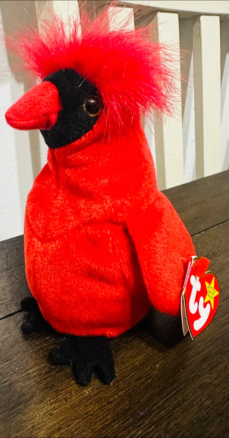 1998 Ty Beanie Baby Mac Cardinal Red thumbnail